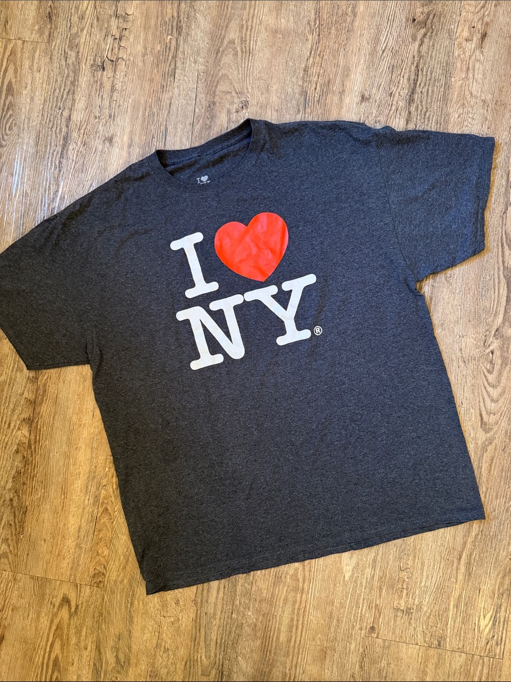 I ♥ NY Short Sleeve Graphic Tee - Charcoal with Red Heart